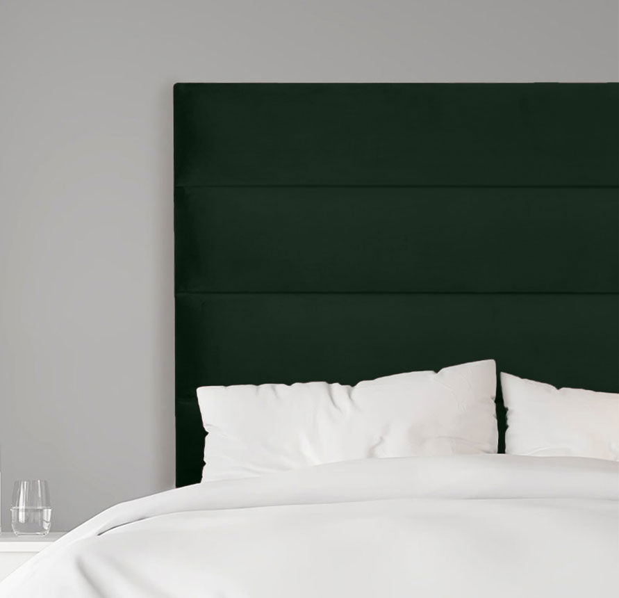 Chanya Diagonal Panel Headboard Emerald Green Double