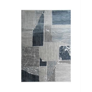 BK Carpets & Rugs -  Modern Contemporary  Area Rug –  2m x 2,9m - Grey, Blue & White