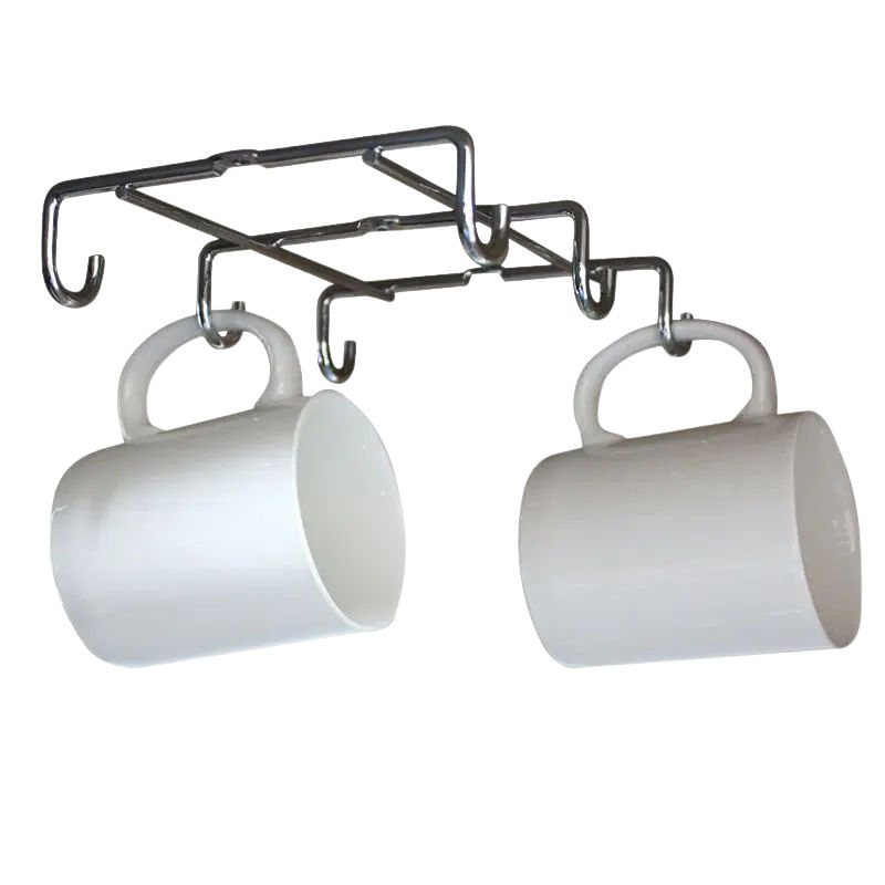 Mug Holder, 6 Hook, Chrome Plated ( Pack kf 2)
