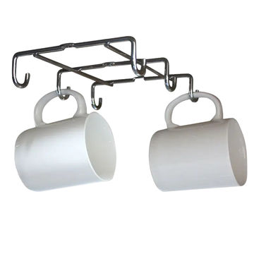 Mug Holder, 6 Hook, Chrome Plated ( Pack kf 2)