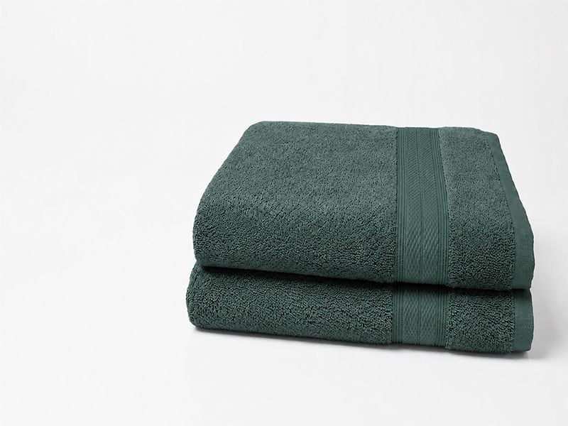 Plush 450GSM 70x130cms Bath Towels - Hunter Green(2Pc Pack)