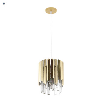 Stainless Steel LED Pendant with Crystals