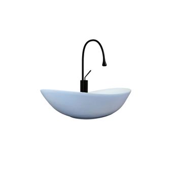 Counter top Ceramic Basin / table top - Zahara - Periwinkle & White Matt