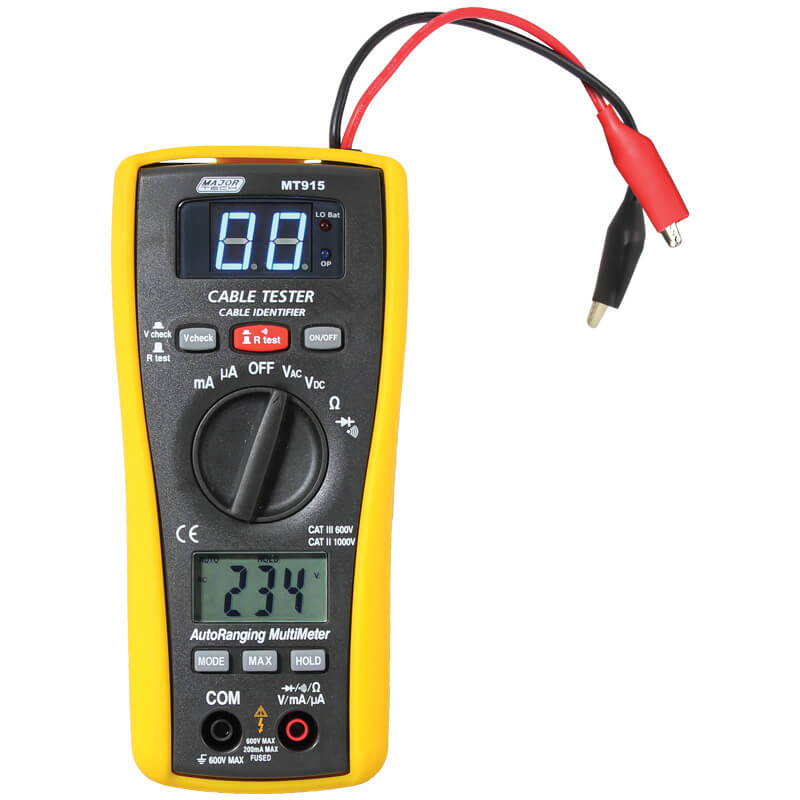 2-In-1 Cable Finder and DMM (MT915) - Major Tech