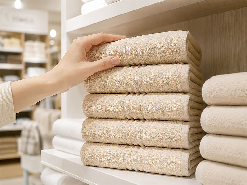 Hotel Collection 600GSM 50x90cms Hand Towels - 05 Pc Pack - Tapioca
