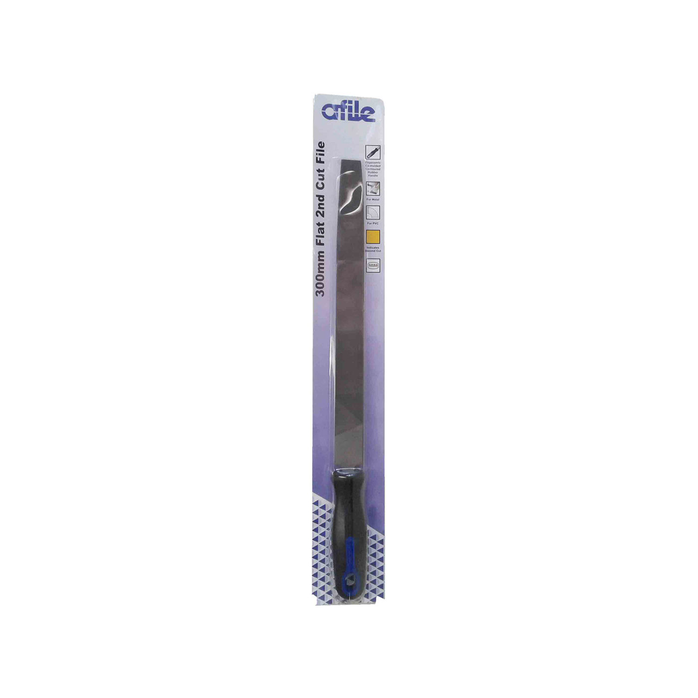 Afile - Flat 2nd Cut File - Handled - 300mm