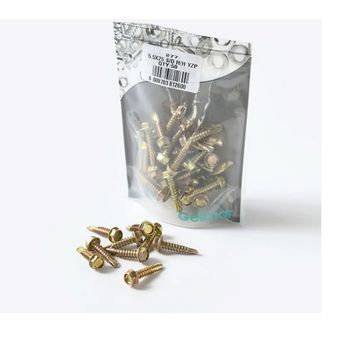 Tek Screw, Self Drilling, 5.5mm x 25mm, Yellow Zinc Passivate, 50 Pieces (4 pack) BY WOODLY