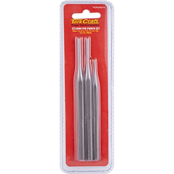 Tork Craft Long Pin Punch Set 3Pc