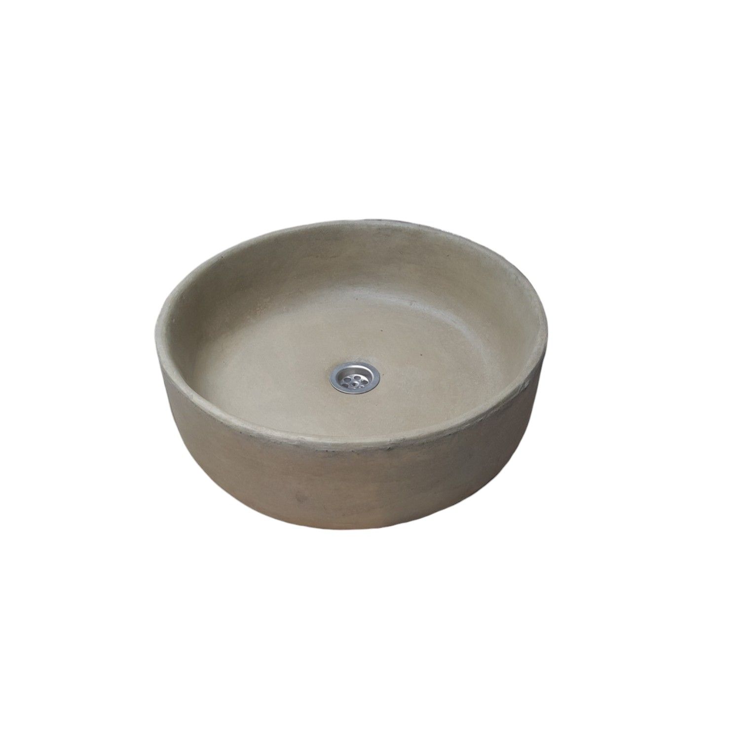 Sandstone Round Cement Handmade Countertop Sink 40cm x 12 cm