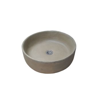Sandstone Round Cement Handmade Countertop Sink 40cm x 12 cm