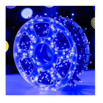 100M Blue 9V Fairy Light on Black Cable With 8 Modes