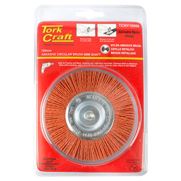 Tork Craft - Nylon Wheel Brush 100 x 6mm Tcw - 4 Pack