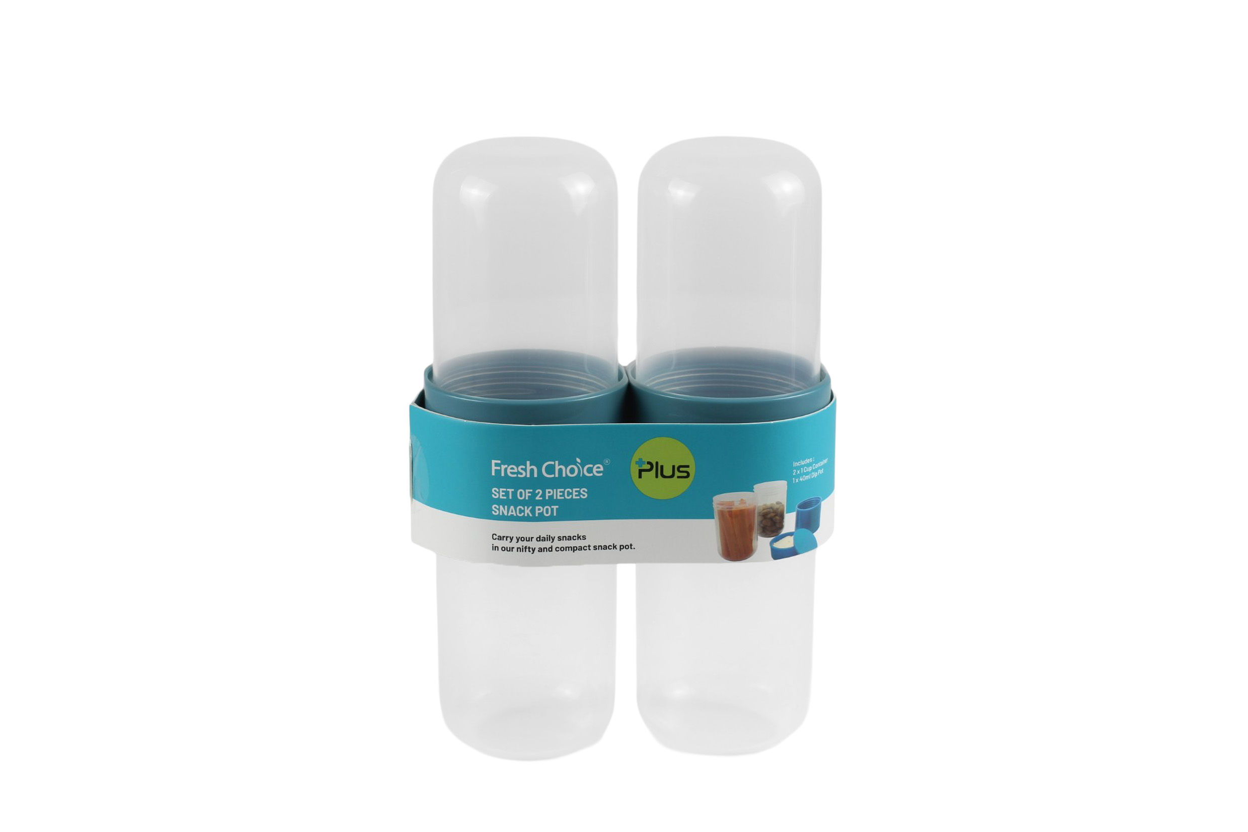 Fresh Choice Lockit Set of 2 Snack Pot Food Storage