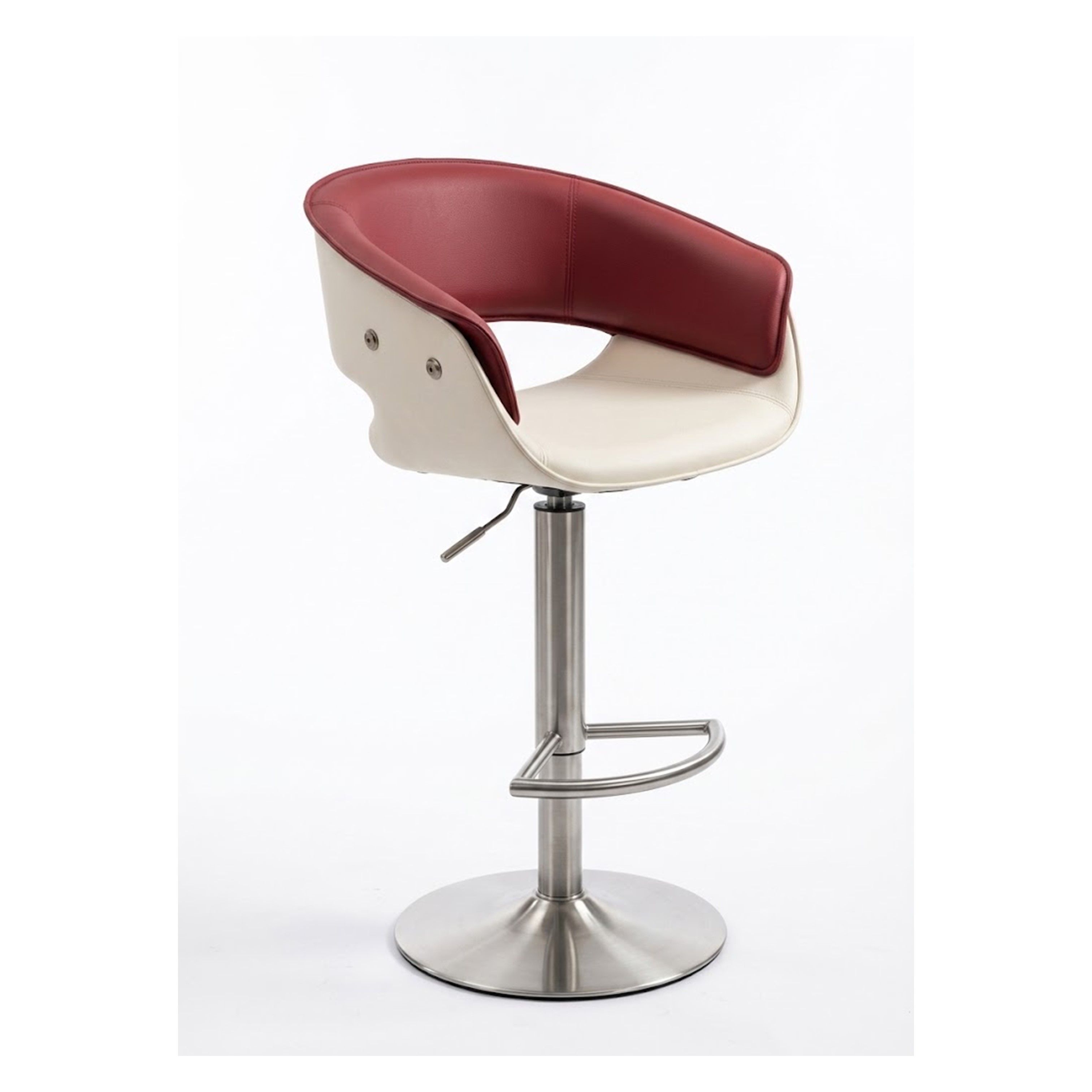 Madiega Furniture - Modern Two-Tone Curved Bar Stool