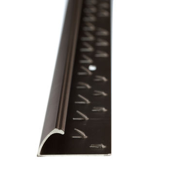 Aluminium Naplock Strip Dark Bronze Undrilled 2500 x 31 Aluminium Carpet Strip