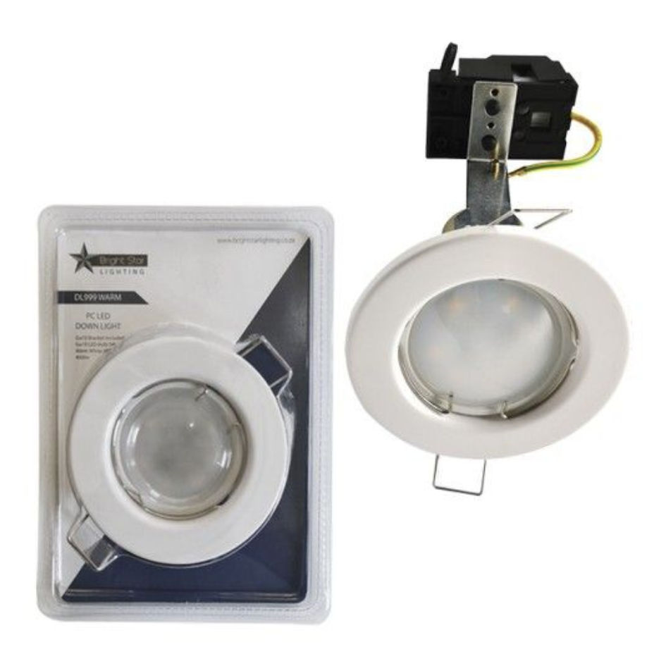 Blister Pack with Aluminium Tilt LED Down Lighter and Bulb 5W LED