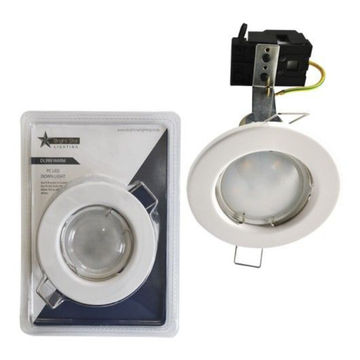 Blister Pack with Aluminium Tilt LED Down Lighter and Bulb 5W LED