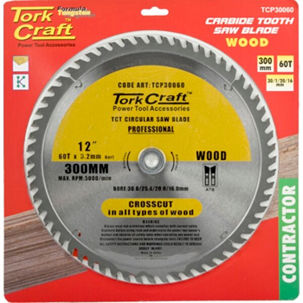 Blade Contractor 300 X 60T 30/1/20/16 Circular Saw Tct