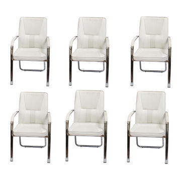 GOF Furniture - Six White Movember Office Chairs