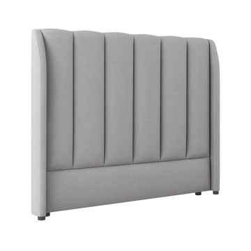 Celestia Upholstered Wingback Headboard Queen Greyscale