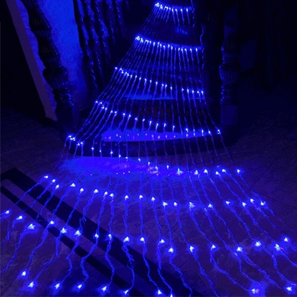 3m x 2m Blue Running Waterfall LED Fairy Light - ZYF-129