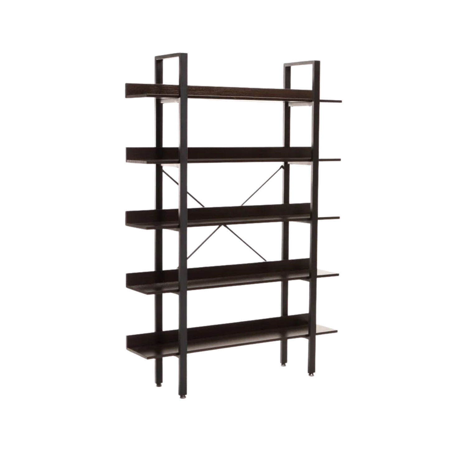 5-Tier Metal Shelf Storage Unit - Wenge