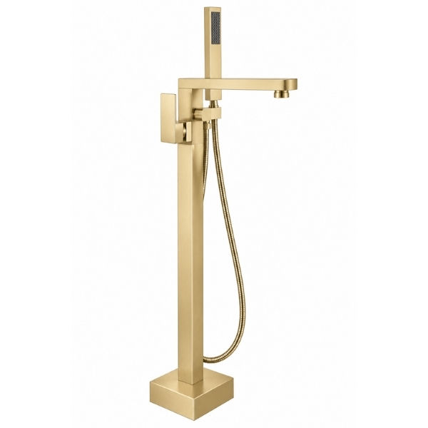 FLOOR MOUNTED BATH MIXER HEAVY DUTY - BRUSHED GOLD