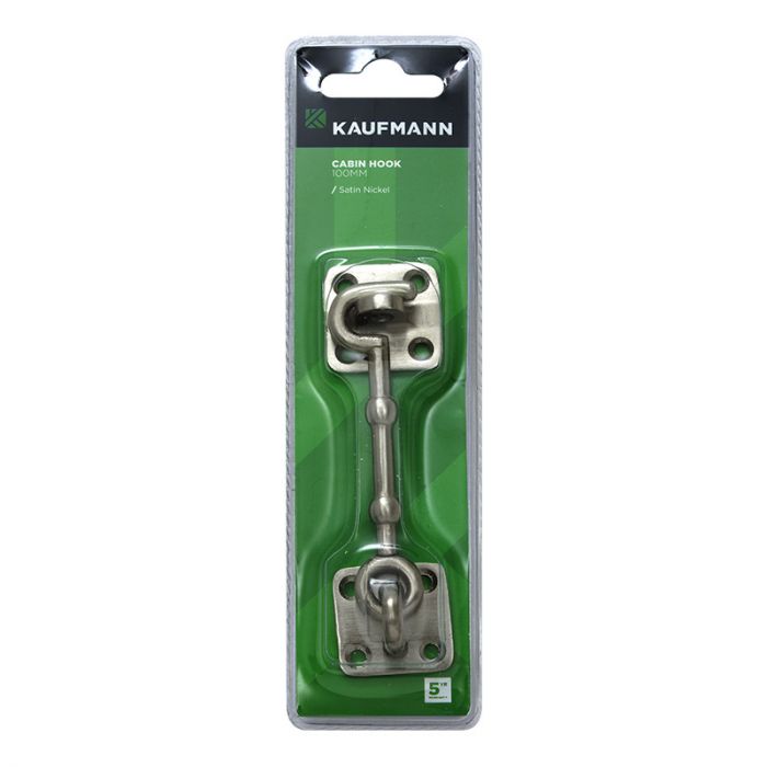 Kaufmann - Cabin Hook 100mm Satin Nickle -Zamac - 2 Pack