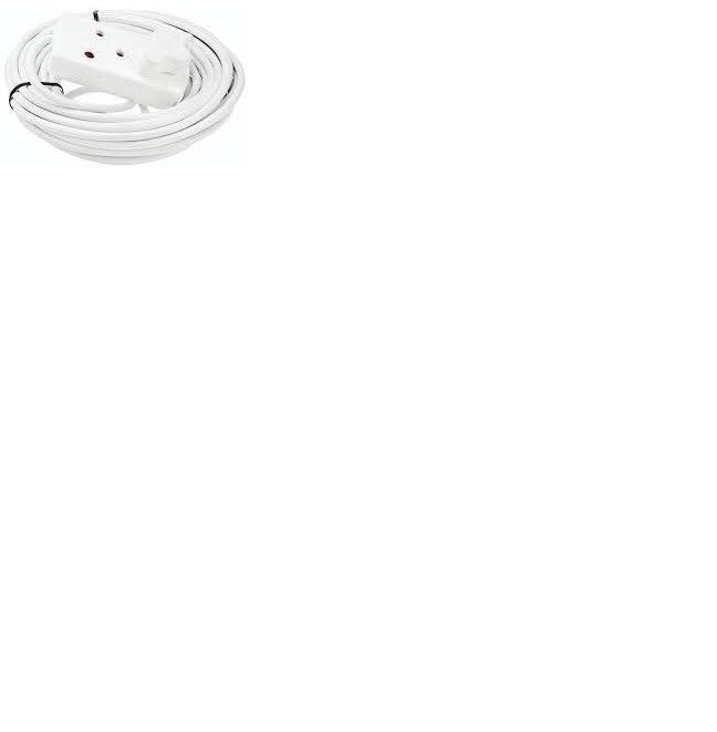 Extension cord 10amp 3metre white HG 1mm