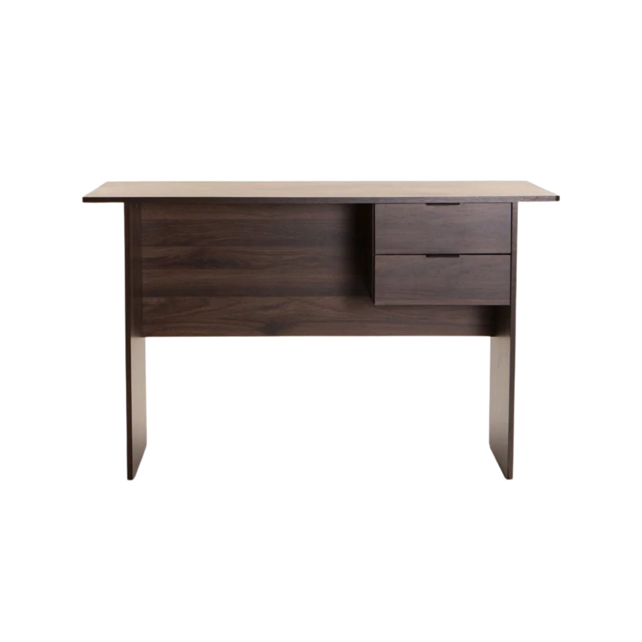 120cm Two Drawer Home Office Desk - Walnut