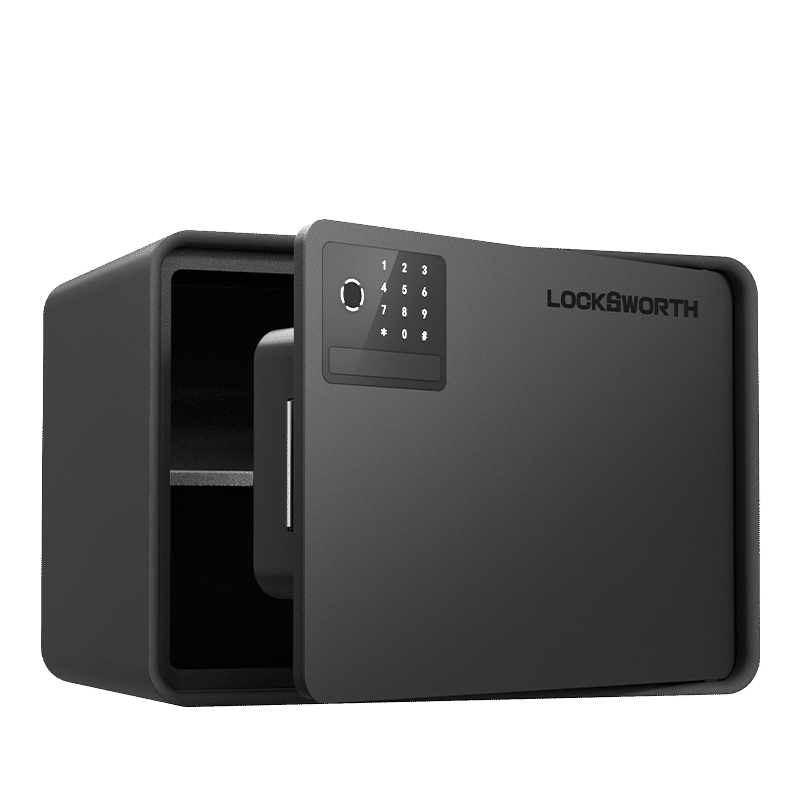 Locksworth Fingerprint Safe Box 36cmx25cmx25cm Black