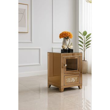 Prestige Home - Otam Mirrored Pedestals - Set of 2 - Rosegold