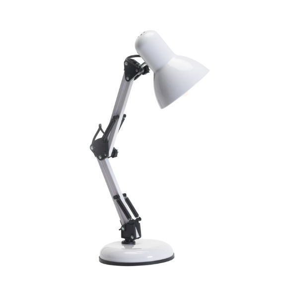 LAMP DESK-WHITE METAL