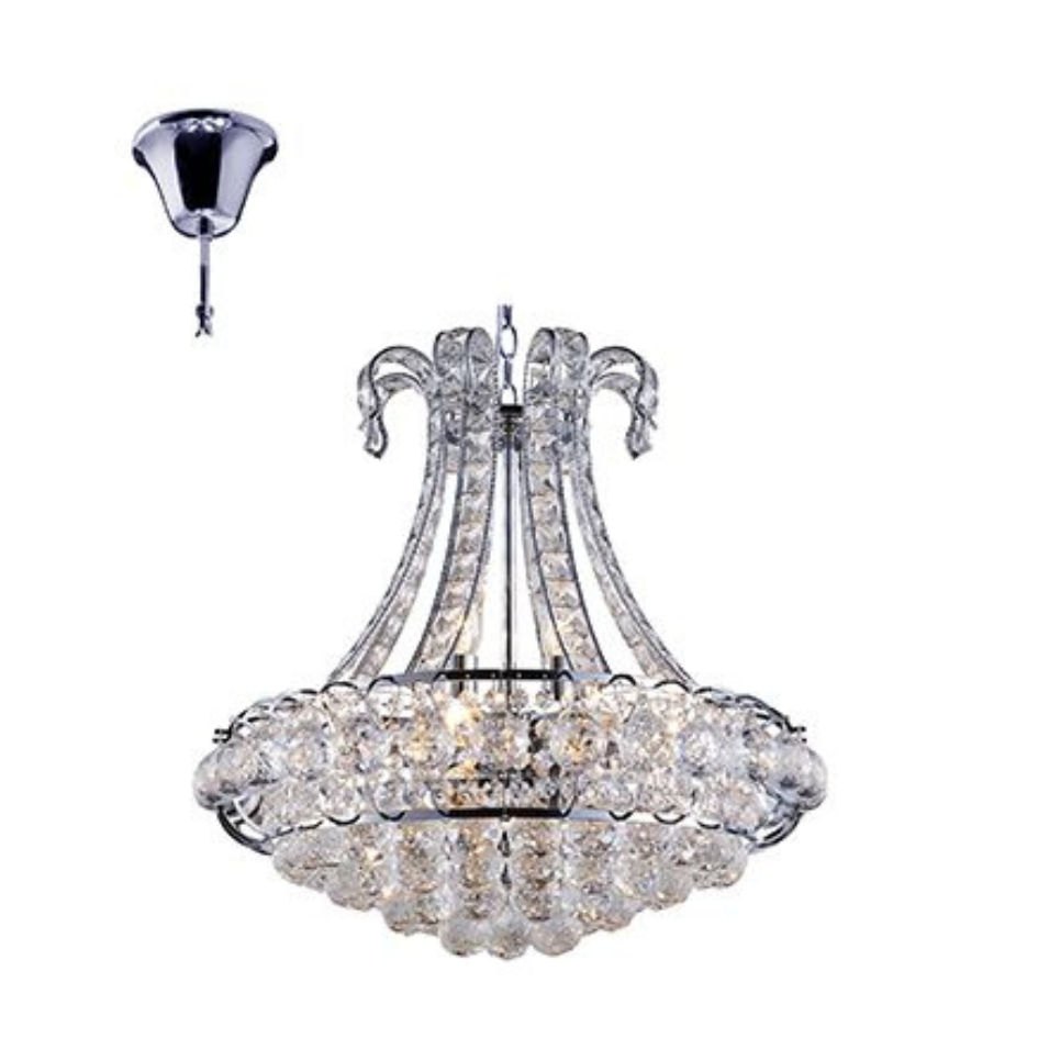 Chandelier Crystal Chrome E14 12x40w