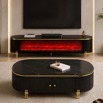 Prestige Home - Obsidra TV Stand and Coffee Table Set