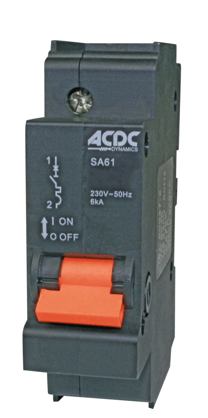 Circuit Breaker 13mm 6KA  1 Pole D-Curve  32A