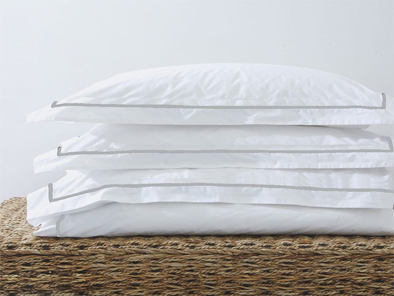 Rey's Fine Linen - Egyptian Collection - Oxford Satin Stitch Duvet Cover -High Rise-Three Quarter(01 Set)