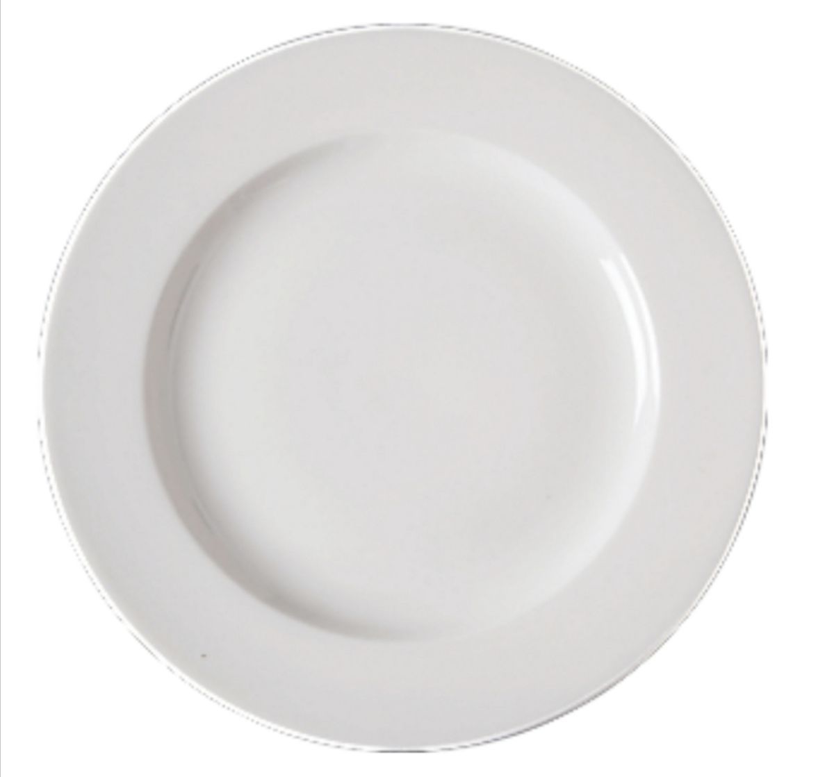 Plates 6pc Broad Rim Porcelain Polaris 27cm - Continental China