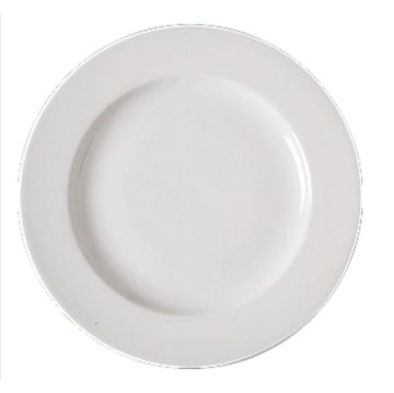 Plates 6pc Broad Rim Porcelain Polaris 27cm - Continental China