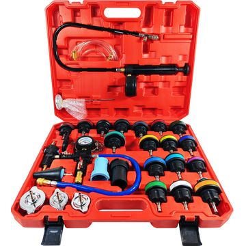 28pcs Water tank Leak Detector Car Diagnostic Tools Cooling System & Radiator Cap Pressure Tester Kit