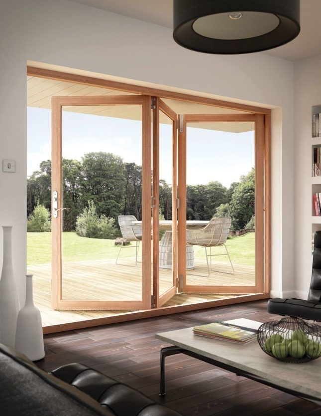 Kenzo - SFD3FG6LB - Aluminium Fold A-Side Door 1.8mx2.1m Bronze Open to Left Viewed From Outside