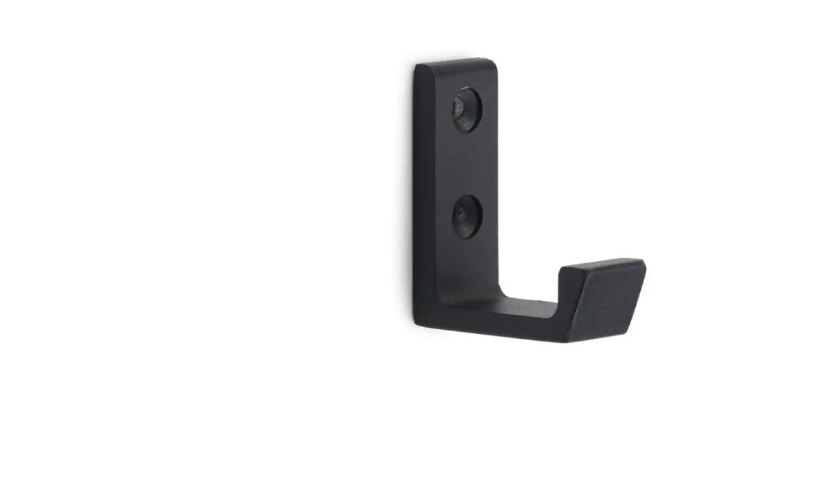 Robe Hook, Black (4 pack) BY WOODLY