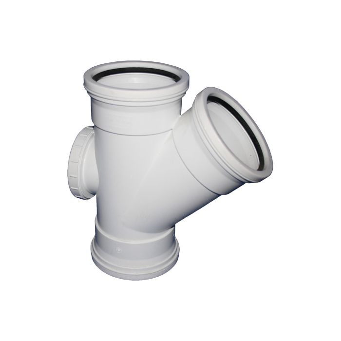 Waste Junction 45Deg Sv I.E 110mm Sabs - 2 Pack