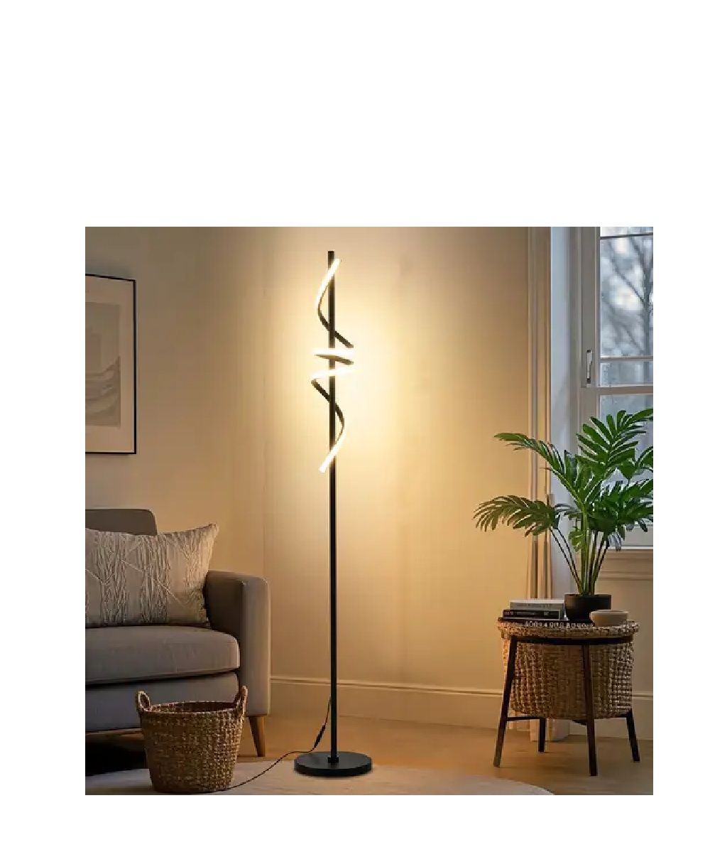 Modern spiral LED floor lamp
