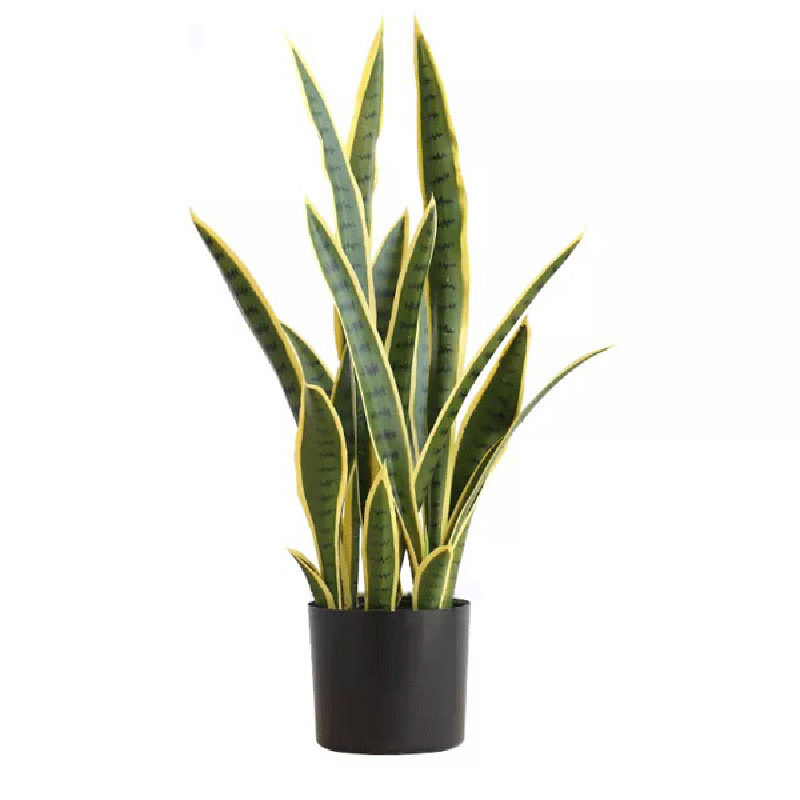 HouzeComfort Artificial Snake Plant Pot Plastic Sanseviera Decor 76cm