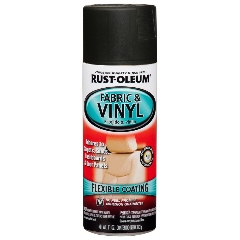AUTO VINYL & FABRIC SPRAY FLAT BLACK
