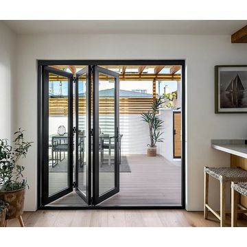 Aluminium Fold A-Side Door 2.8mx2.1m Open to Left Charcoal
