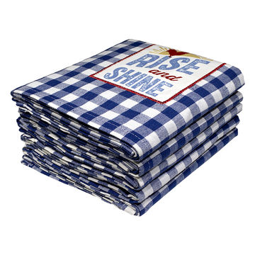 Bunty's Kitchen Towel - Design 2577 - 046x070cms - (05 Pc Pack) - Checks - Rise And Shine