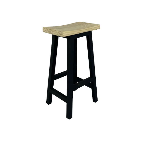 Vredendal Black Velvet Bar Chair (with Invisible Sheen Top - 70cm)