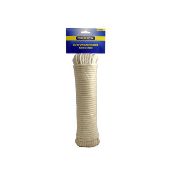 Dejuca - Cotton Sash Cord - 7mm X 30m  - Cord - 7mm - (hank) - 4 Pack